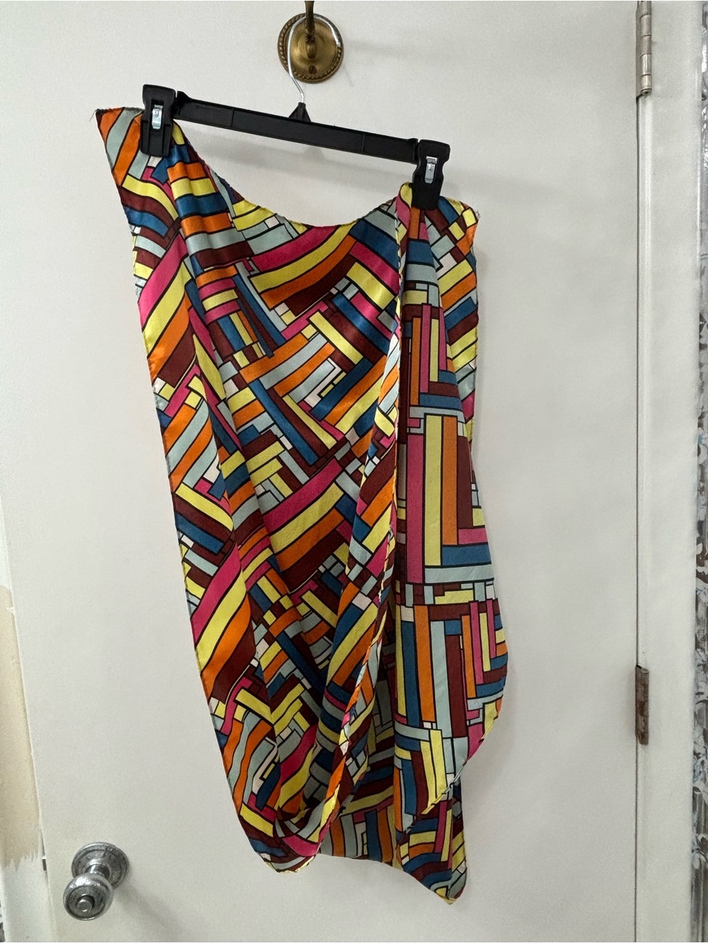 Colorblock Geometric Scarf - Multicolor